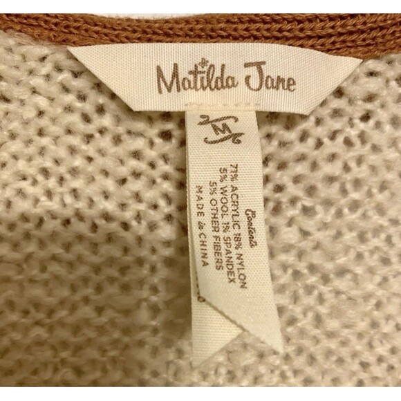 Matilda Jane Just Imagine Jacie Knit Ruffled Open Front Tunic Cardigan Medium - Picture 4 of 10